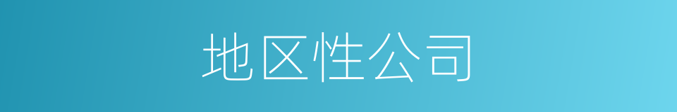 地区性公司的同义词