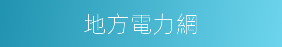 地方電力網的同義詞