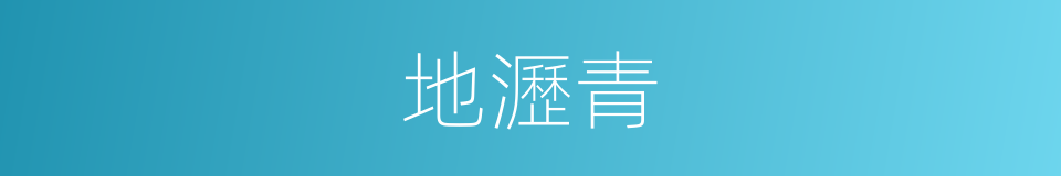 地瀝青的意思