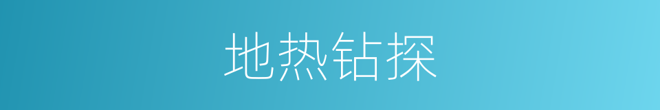 地热钻探的同义词