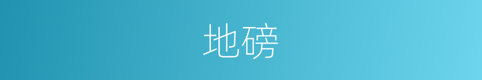 地磅的意思