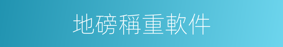 地磅稱重軟件的同義詞