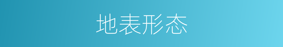 地表形态的同义词