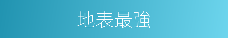 地表最強的同義詞