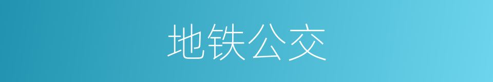 地铁公交的同义词