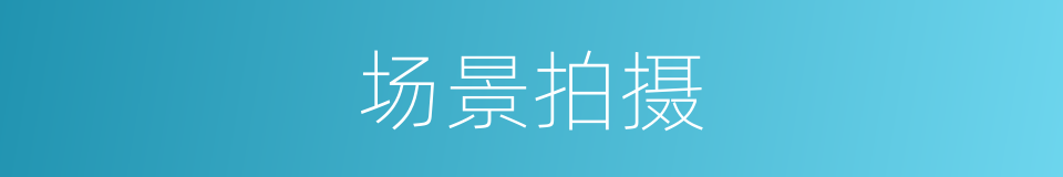 场景拍摄的同义词