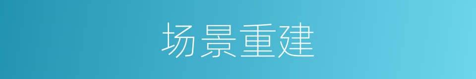 场景重建的同义词