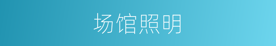 场馆照明的同义词
