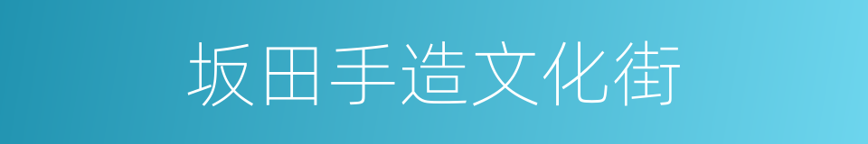 坂田手造文化街的同义词