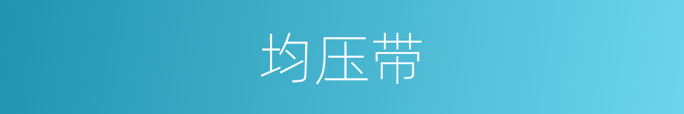 均压带的同义词