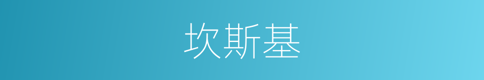 坎斯基的同义词