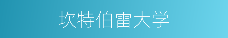 坎特伯雷大学的同义词