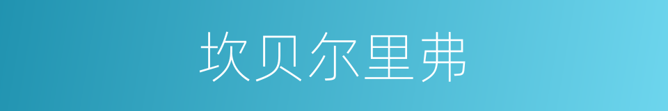 坎贝尔里弗的同义词