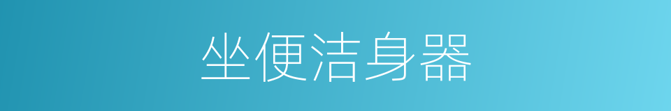 坐便洁身器的同义词