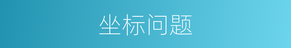 坐标问题的同义词