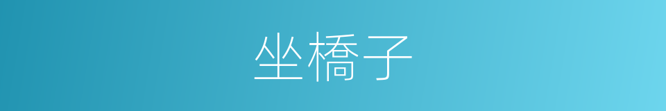 坐橋子的同義詞