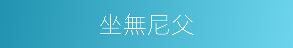 坐無尼父的同義詞