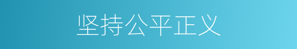 坚持公平正义的同义词
