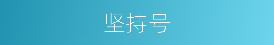 坚持号的同义词