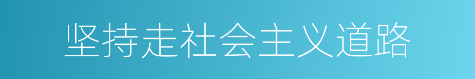 坚持走社会主义道路的同义词