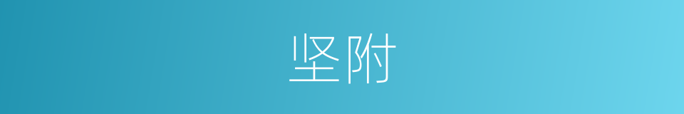 坚附的意思