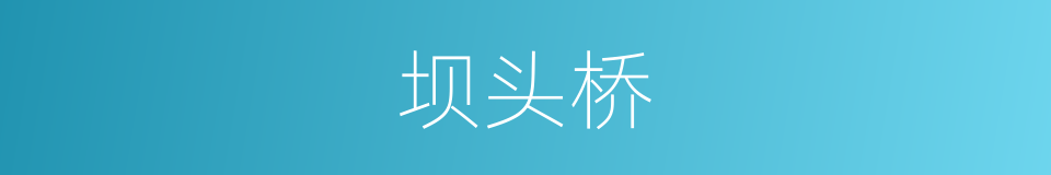 坝头桥的同义词