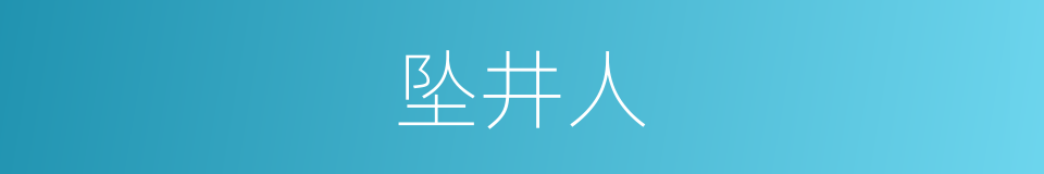 坠井人的同义词