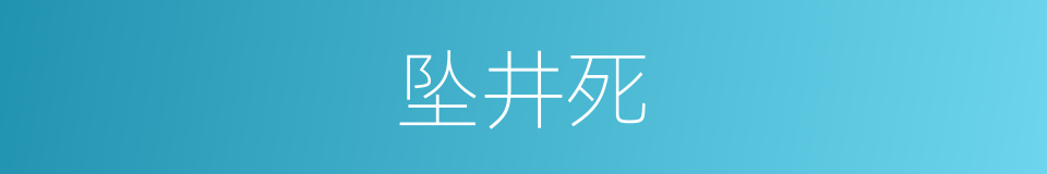 坠井死的同义词