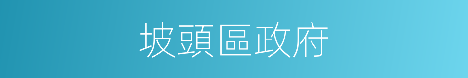 坡頭區政府的同義詞