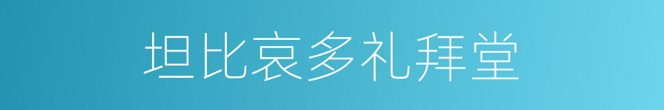 坦比哀多礼拜堂的同义词