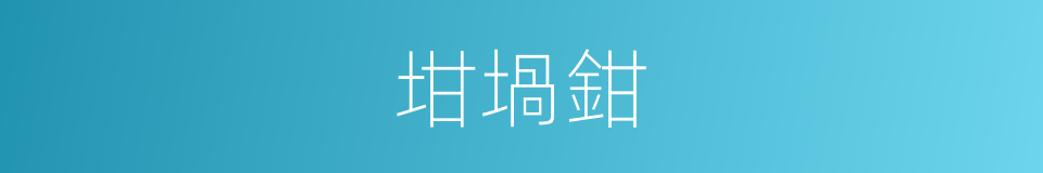 坩堝鉗的同義詞