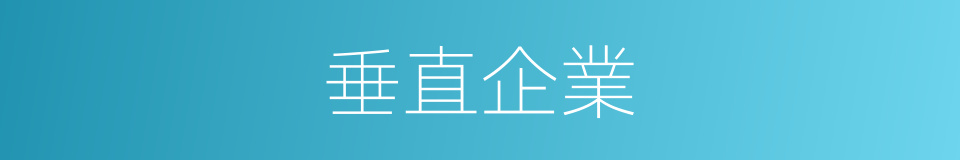 垂直企業的同義詞