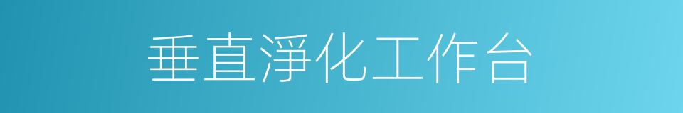 垂直淨化工作台的同義詞