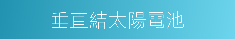 垂直結太陽電池的同義詞
