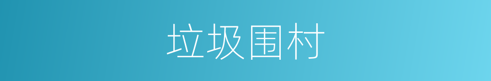 垃圾围村的同义词