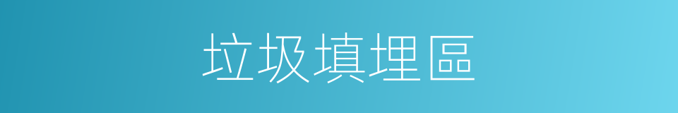 垃圾填埋區的同義詞