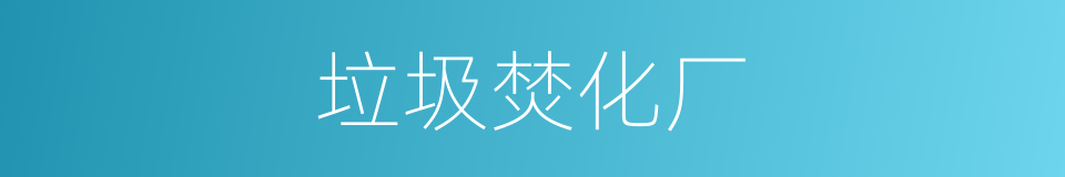 垃圾焚化厂的同义词