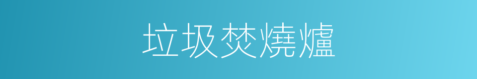 垃圾焚燒爐的同義詞