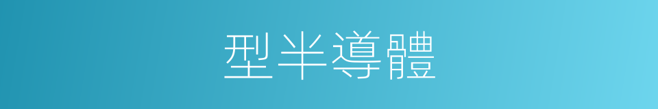 型半導體的同義詞