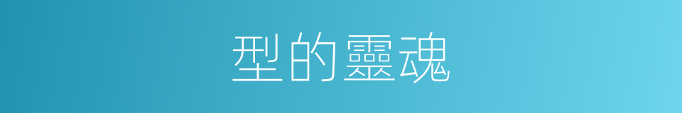 型的靈魂的同義詞