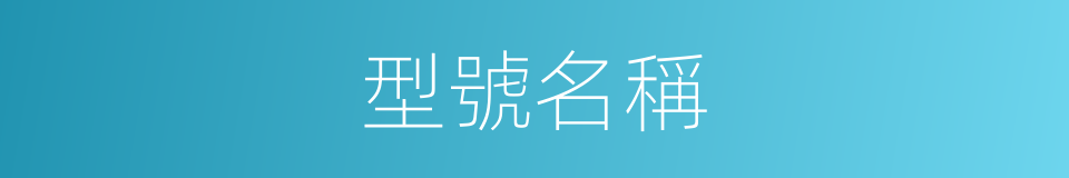 型號名稱的同義詞