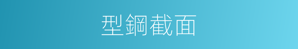 型鋼截面的同義詞