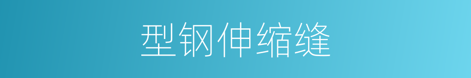 型钢伸缩缝的同义词