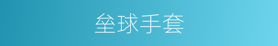 垒球手套的同义词