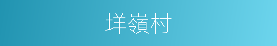 垟嶺村的同義詞