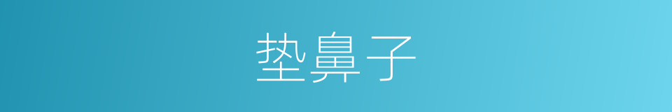 垫鼻子的同义词