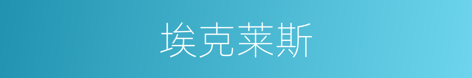 埃克莱斯的同义词