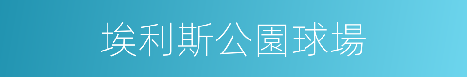 埃利斯公園球場的同義詞