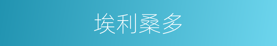 埃利桑多的同义词