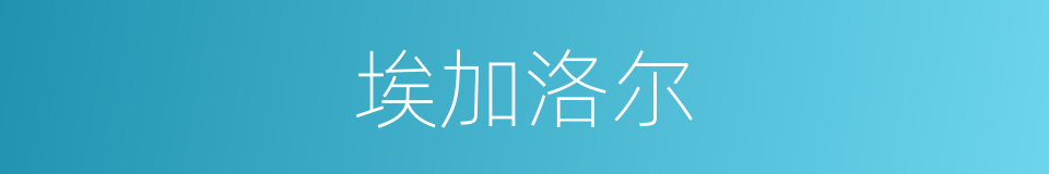 埃加洛尔的同义词